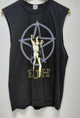 ALSTYLE RUSH Graphic Print Sleeveless T-Shirt Black Knit Men Size M